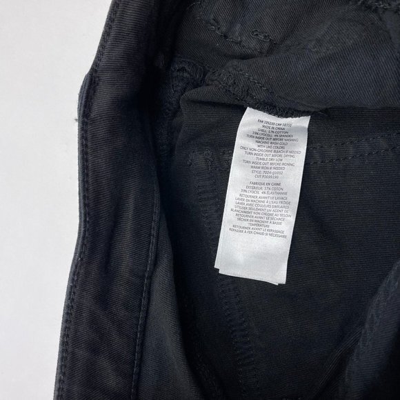 Joie Park Skinny Crop Pants Pockets Stretch Cotton Ankle Zipper Black Women 26 - Picture 10 of 13